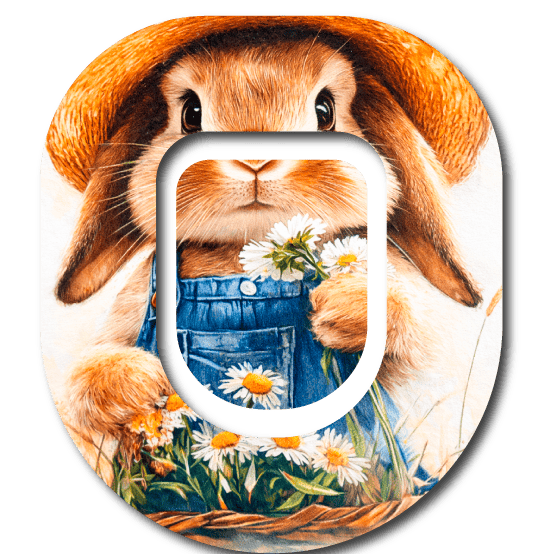 Single Patch / Omnipod Country Bunny - Omnipod