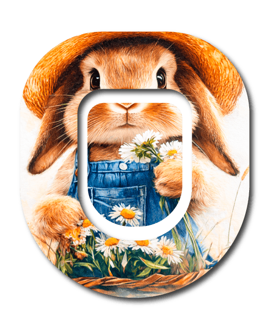 Single Patch / Omnipod Country Bunny - Omnipod