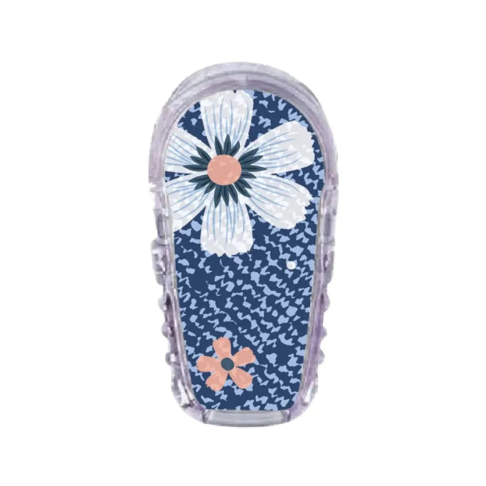 Single Topper / G6 Topper Denim Flower - Dexcom G6 Topper
