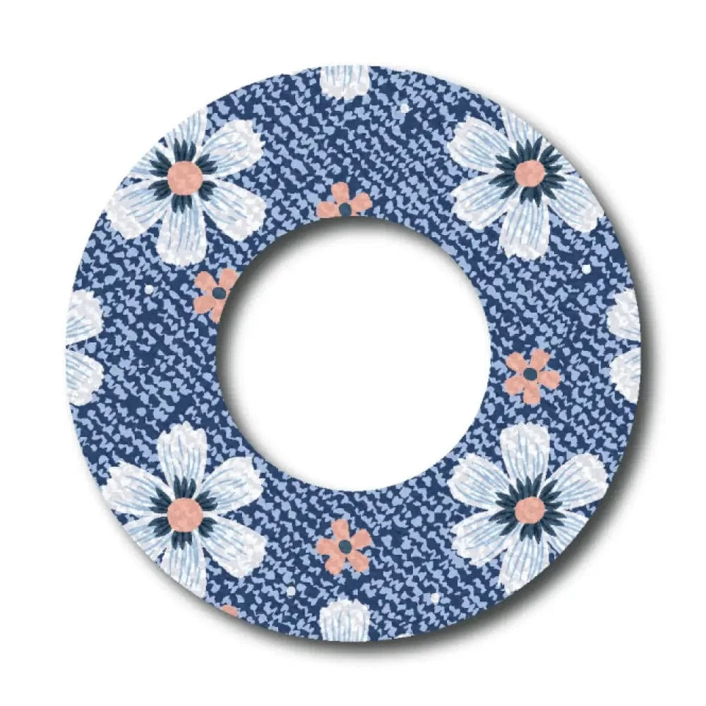 Single Patch / Libre 2 Denim Flower - Libre 2 and Lingo