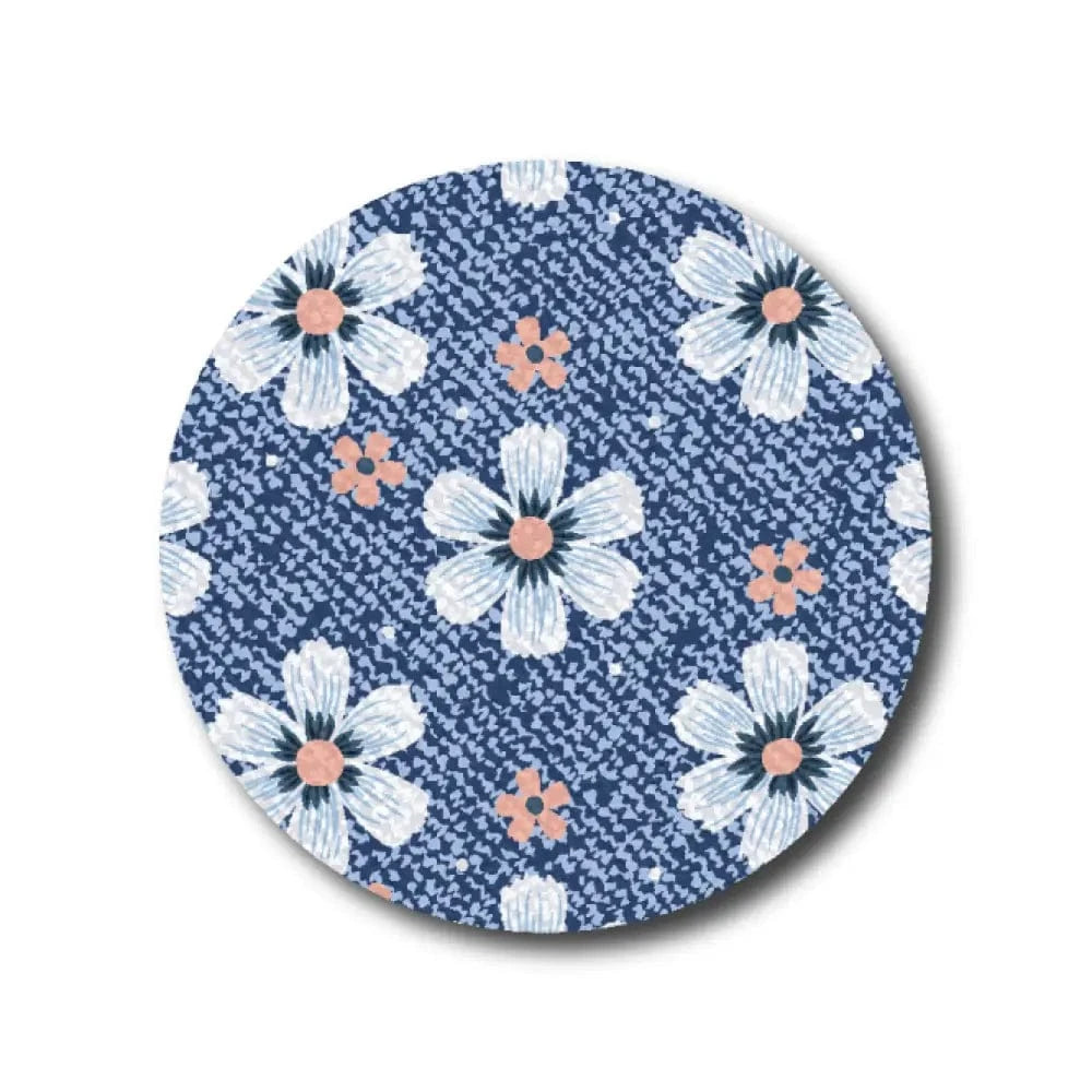 Single Patch / Libre 3 Denim Flower - Libre 3