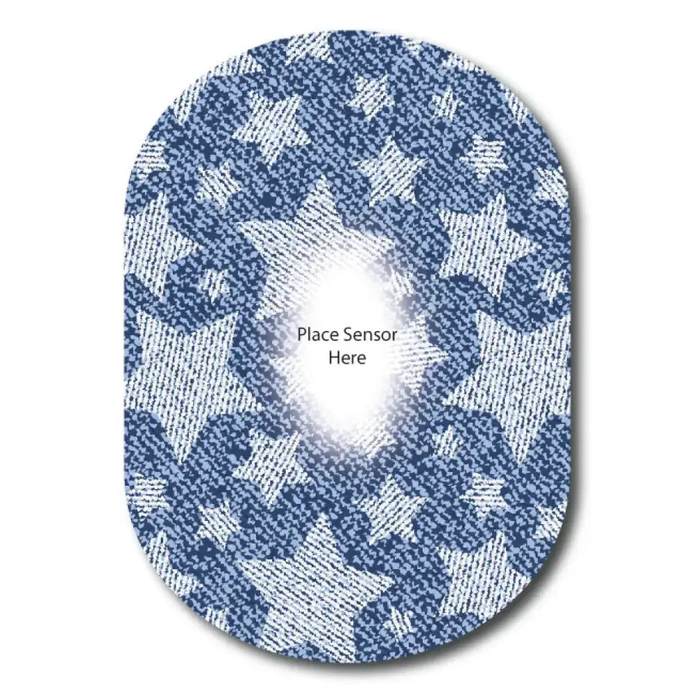Denim Star Underlay Patch For Sensitive Skin - Dexcom G6 Single
