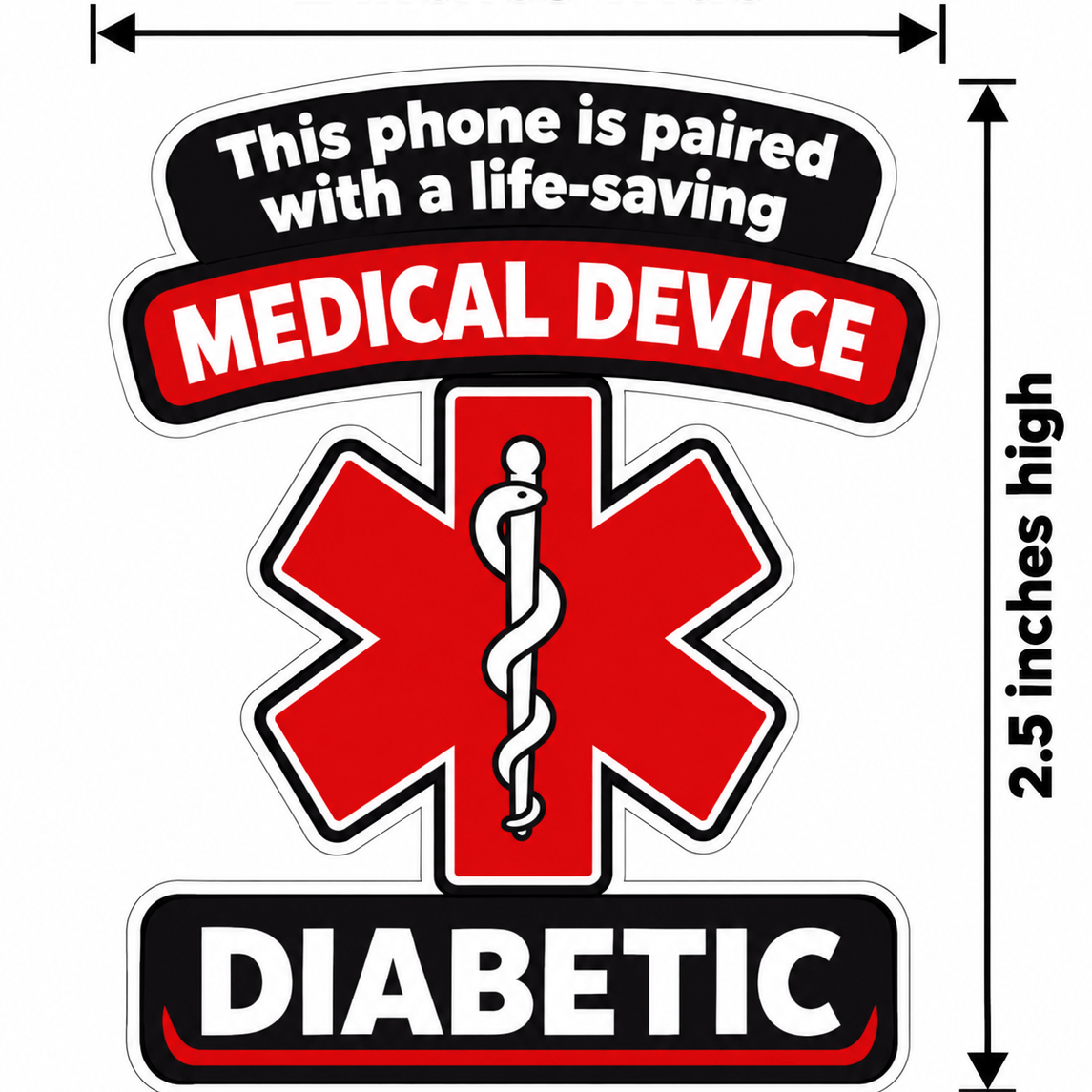 Vinyl Sticker / Not intended for direct skin contact Device is Paired with a Life-Saving Medical Device - Vinyl Stiker