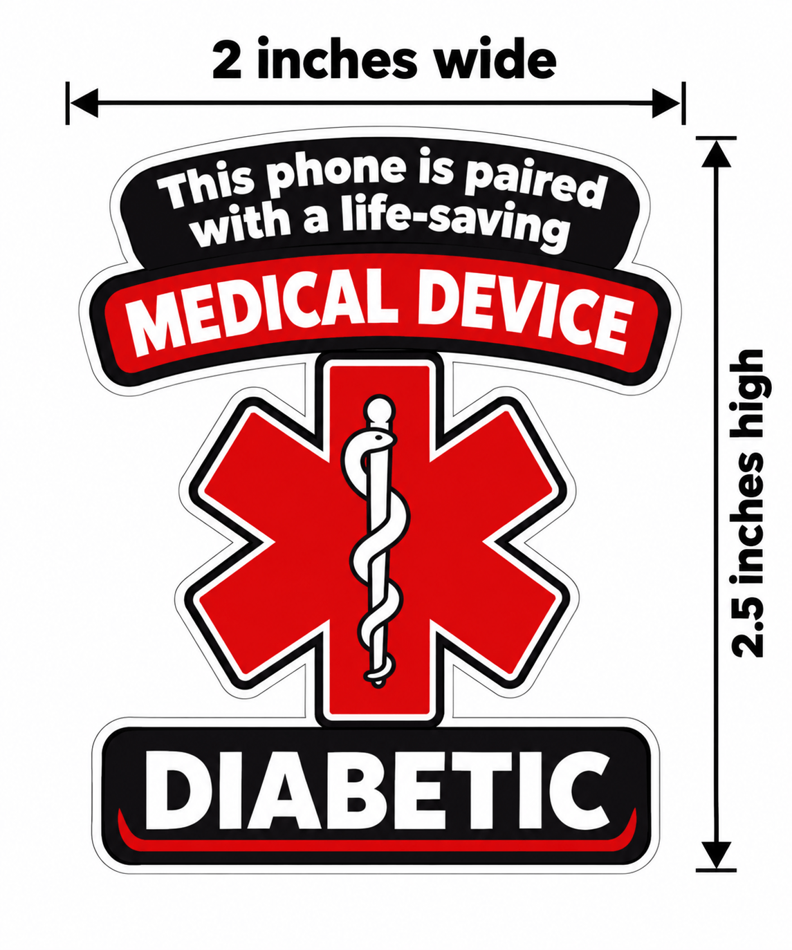 Vinyl Sticker / Not intended for direct skin contact Device is Paired with a Life-Saving Medical Device - Vinyl Stiker