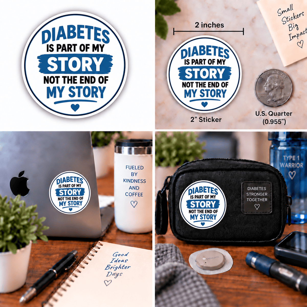 Vinyl Sticker / Not intended for direct skin contact Diabetes is Part of my Story Vinyl Stikers