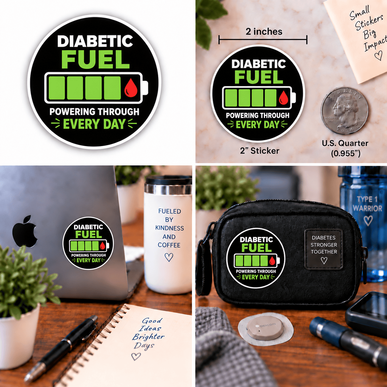 Vinyl Sticker / Not intended for direct skin contact Diabetic Fuel Vinyl Stikers