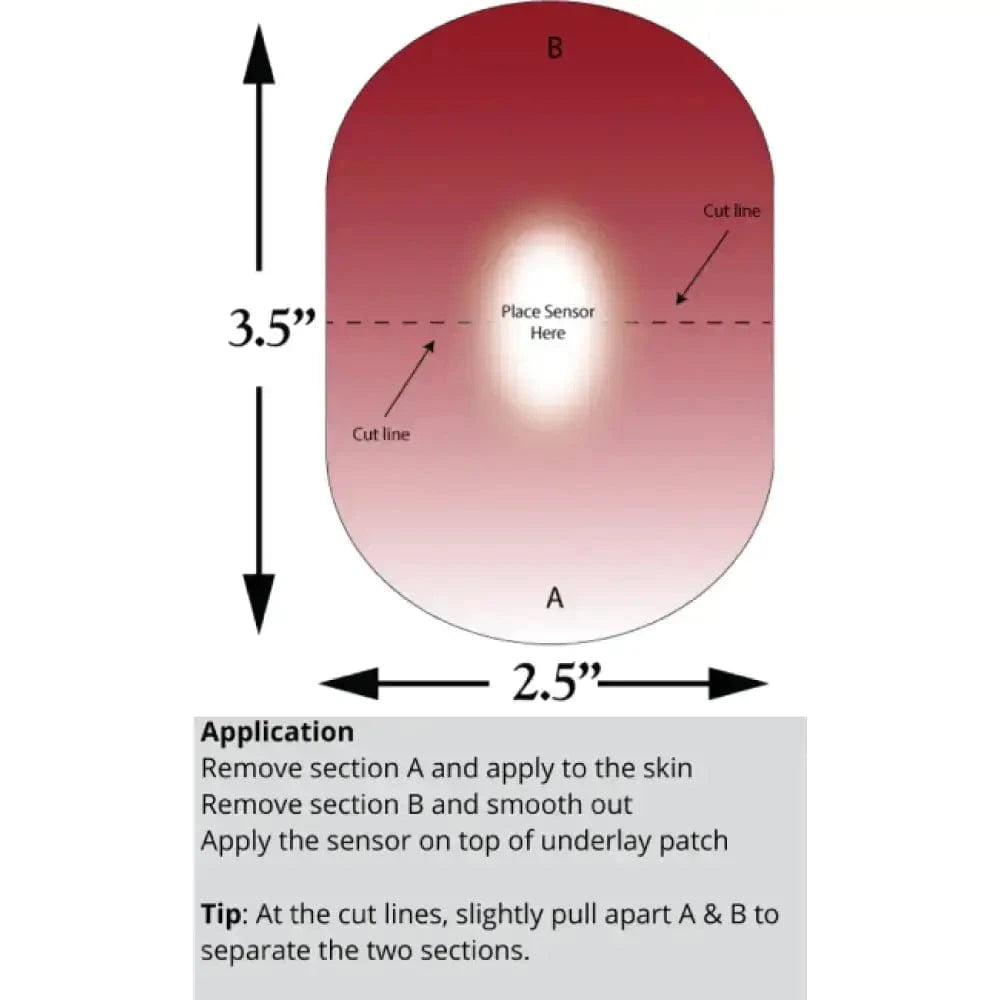 Single Patch / G6 Espresso Skin Tone Underlay Patch for Sensitive Skin - Dexcom G6