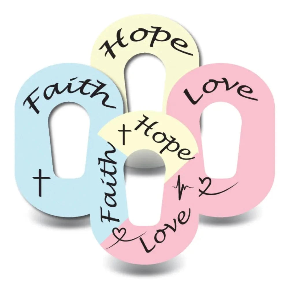 4-Pack (Set of 4 Patches) / G6 Faith - Hope - Love Variety Pack - Dexcom G6