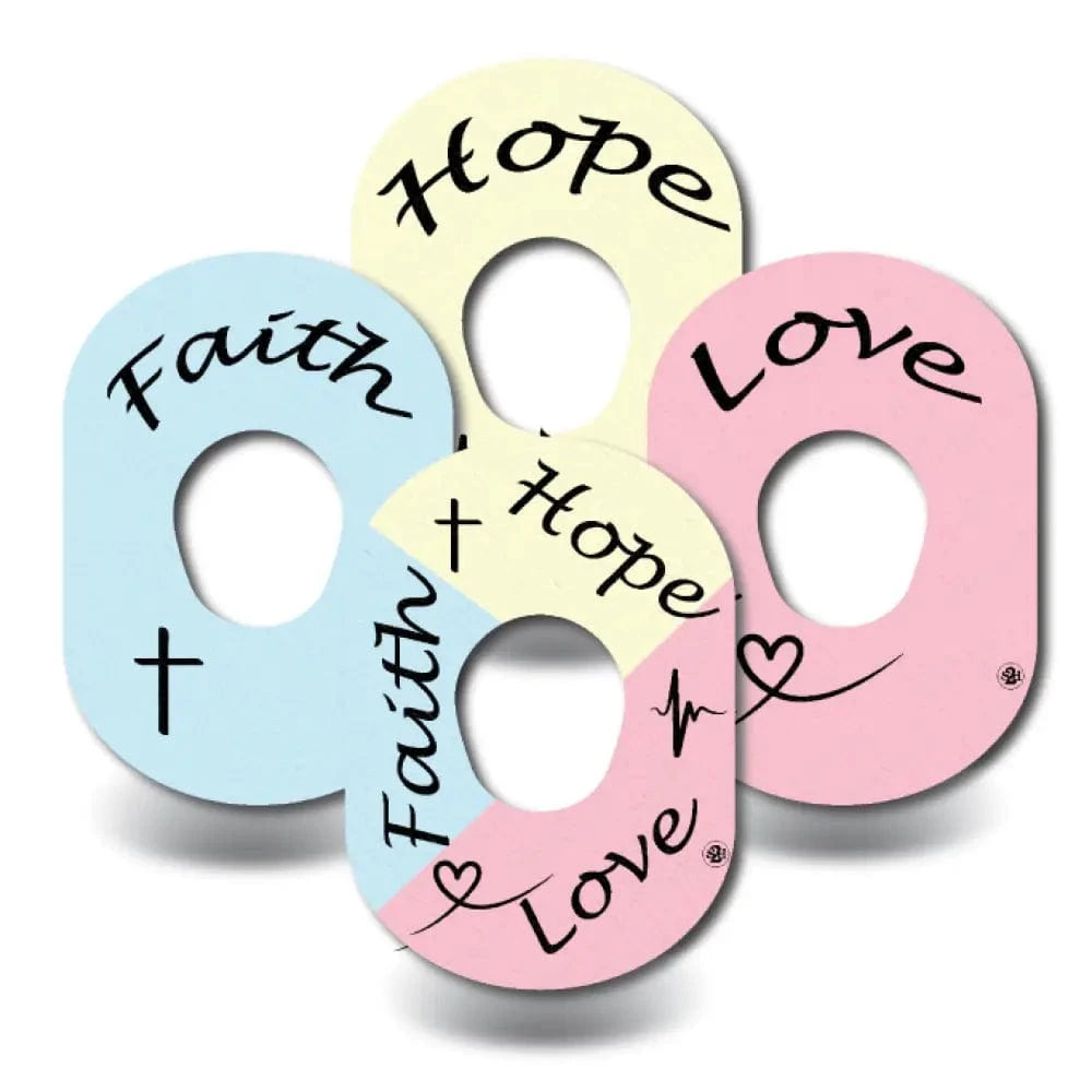 4-Pack (Set of 4 Patches) / G7 Faith - Hope - Love Variety Pack - Dexcom G7 and Stelo