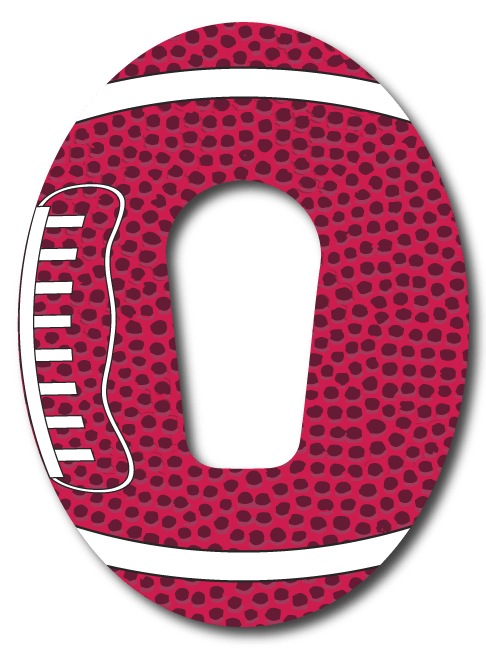 Single Patch / G6 / Red Football Fan Favorits - Dexcom G6