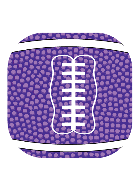 Single Patch / G7 Coverup / Purple Football Fan Favorits - Dexcom G7 Cover-up