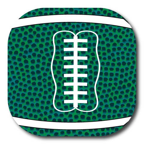Single Patch / G7 Coverup / Green Football Fan Favorits - Dexcom G7 Cover-up