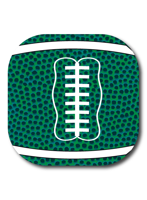 Single Patch / G7 Coverup / Green Football Fan Favorits - Dexcom G7 Cover-up