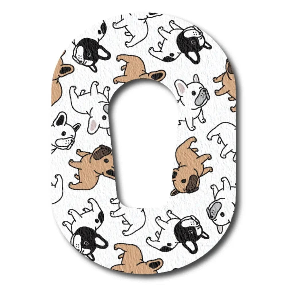 Single Patch / G6 French Bulldog White - Dexcom G6