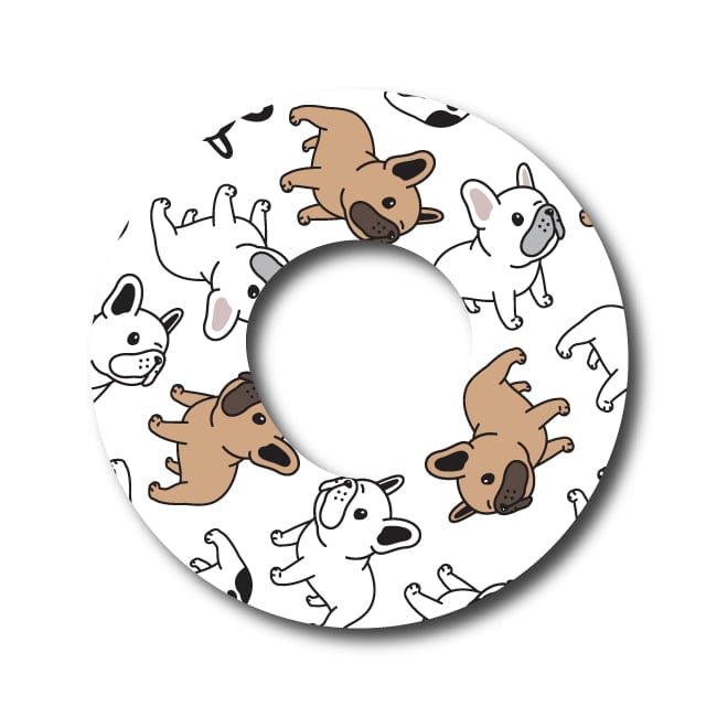 Single Patch / Infusion Set French Bulldog White - Infusion Set