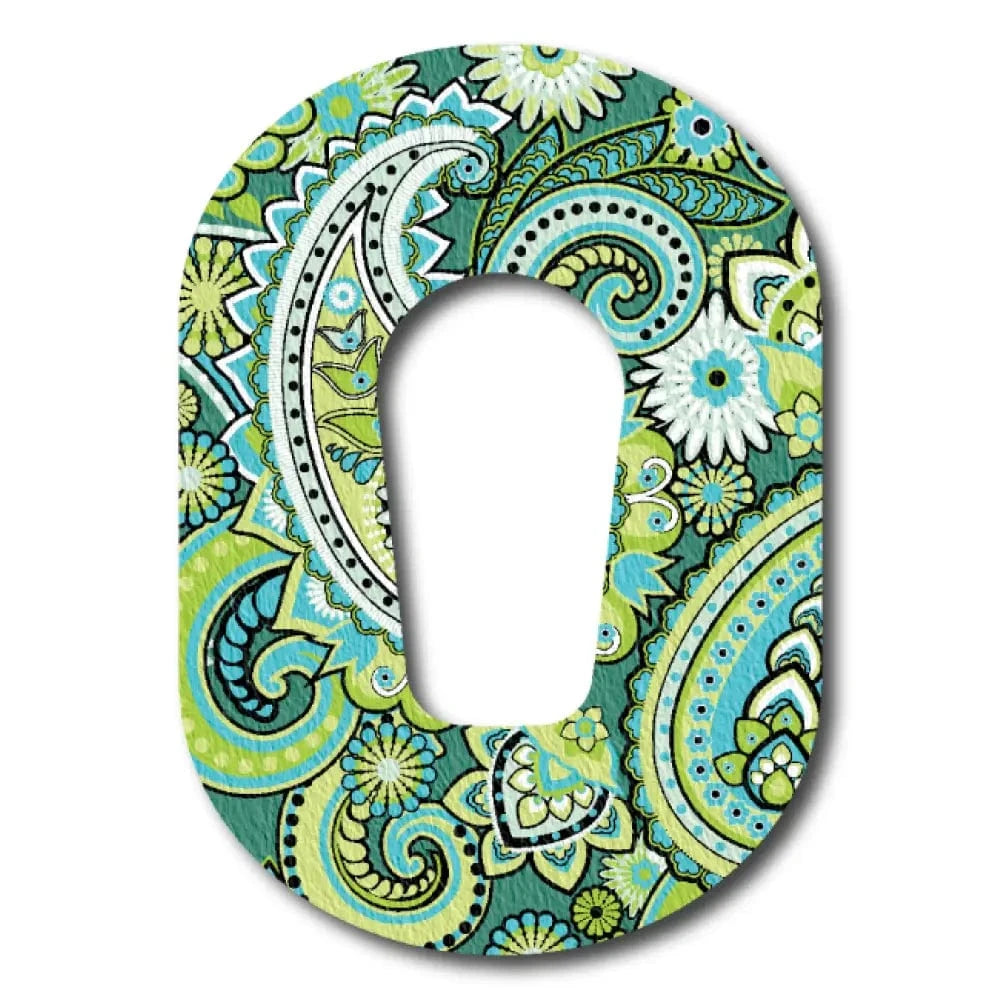 Single Patch / G6 Green Paisley - Dexcom G6