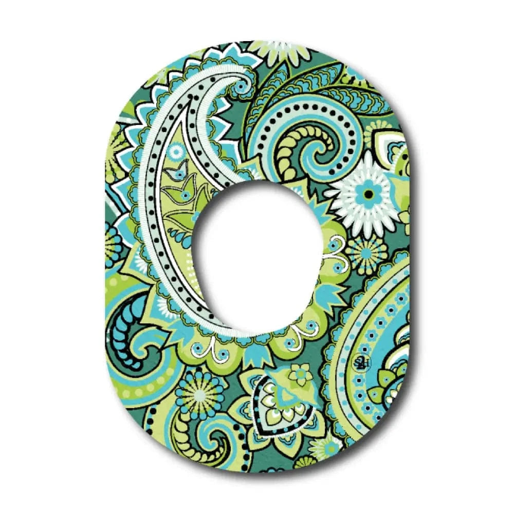 Single Patch / G7 Green Paisley - Dexcom G7 and Stelo