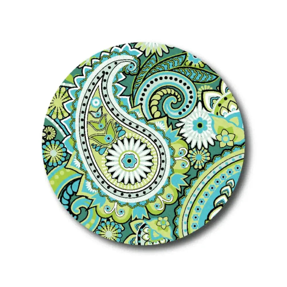 Single Patch / Medtronic-Instanct Green Paisley - Medtronic Instanct