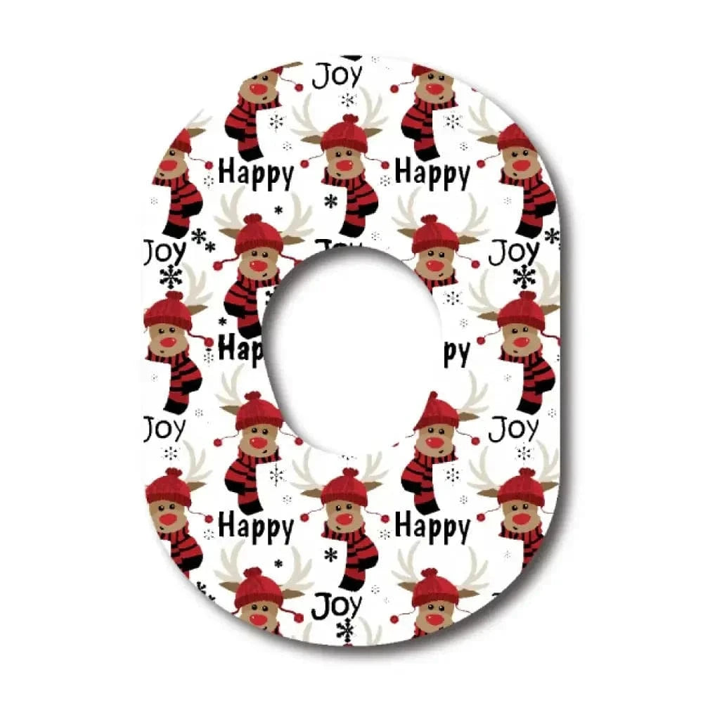 Single Patch / G7 Happy Reindeer - Dexcom G7 and Stelo