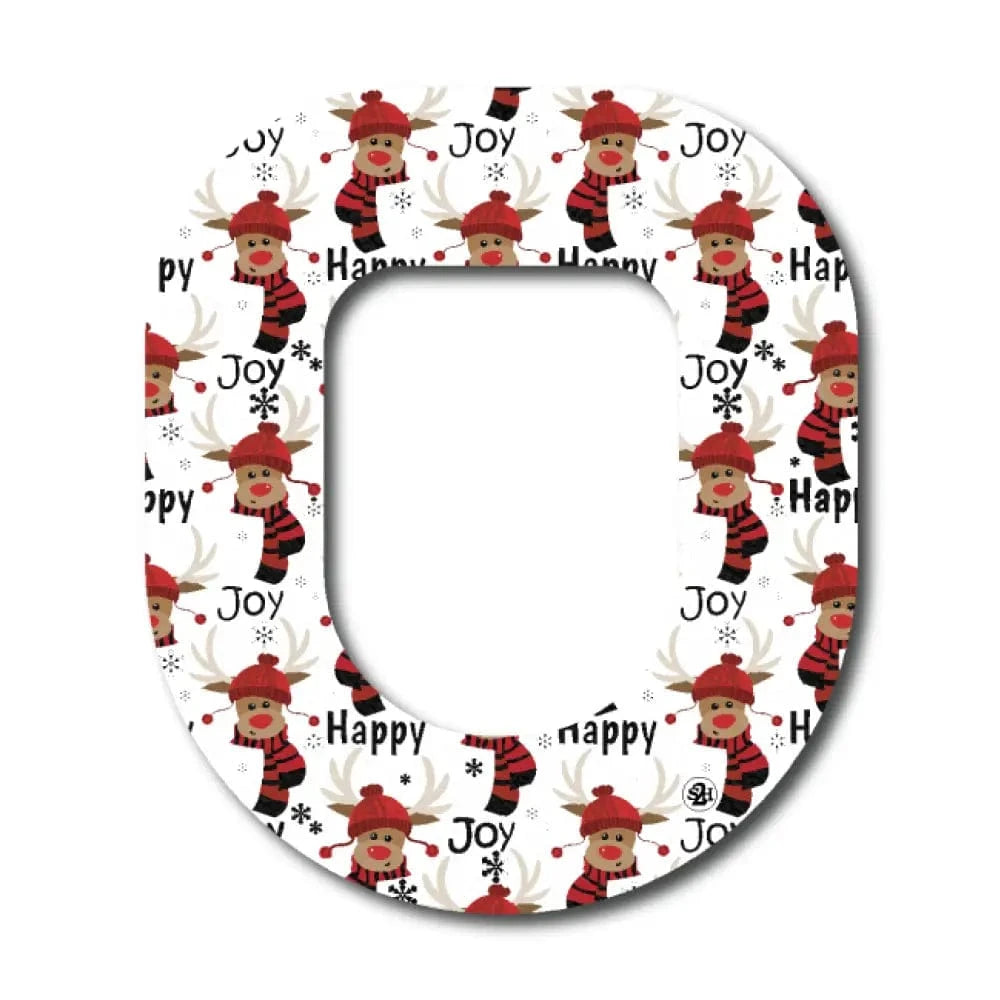 Single Patch / Omnipod Happy Reindeer - Omnipod