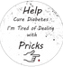 Vinyl Sticker / Not intended for direct skin contact Help Cure Diabets Vinyl Stikers