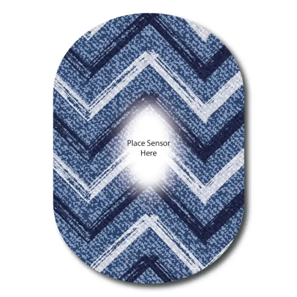 Single Patch / G6 Herringbone Denim Underlay Patch for Sensitive Skin - Dexcom G6