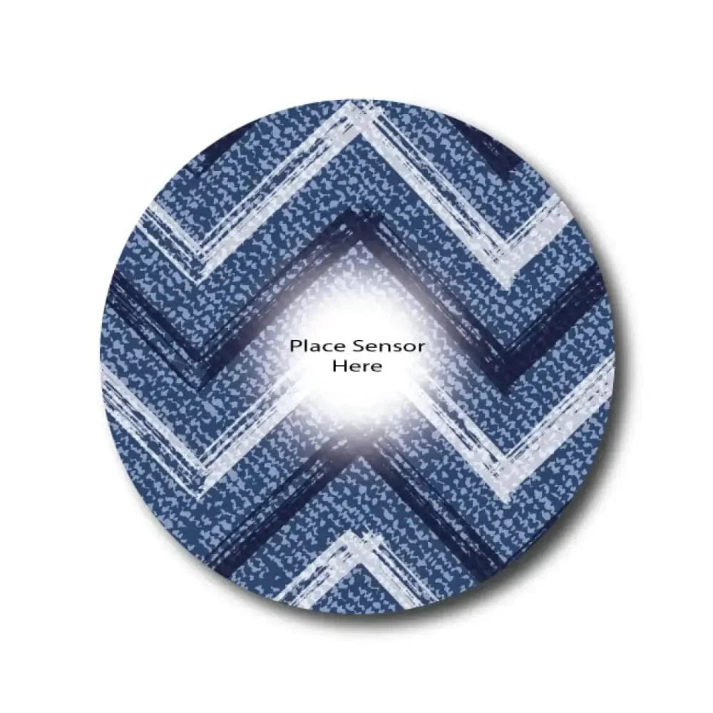 Single Patch / Libre 3 Herringbone Denim Underlay Patch for Sensitive Skin - Libre 3