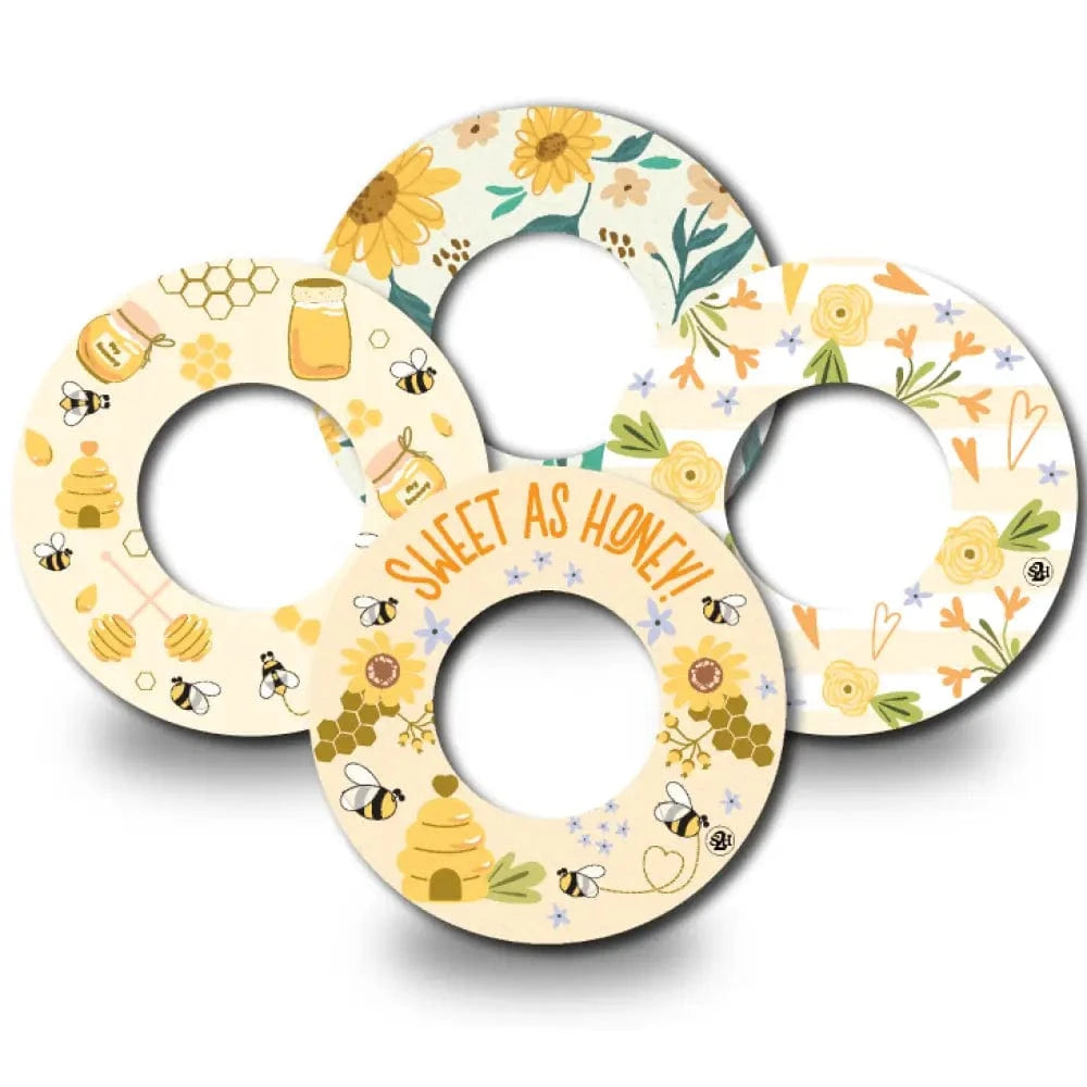 4-Pack (Set of 4 Patches) / Libre 2 Honey Bees and Flowers Variety Pack - Libre 2 and Lingo