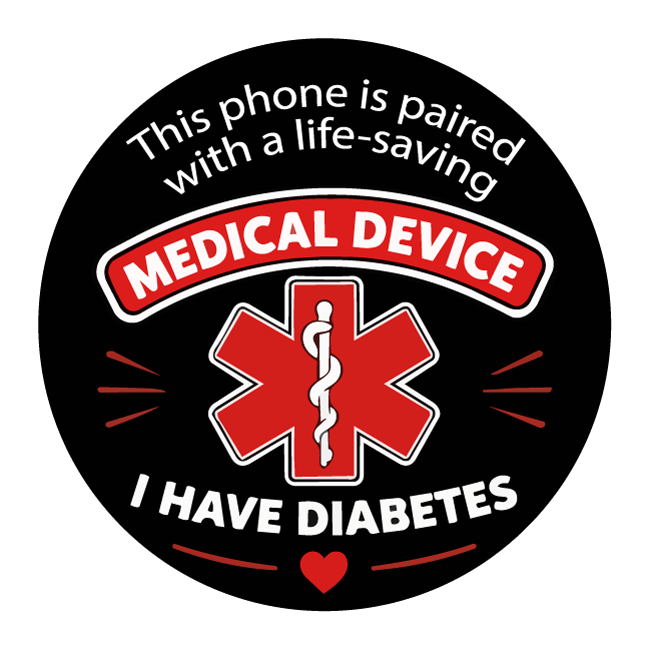 Vinyl Sticker / Not intended for direct skin contact I Have Diabetes in Black Vinyl Stikers