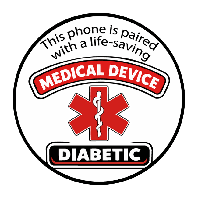 Vinyl Sticker / Not intended for direct skin contact I Have Diabetes in White Vinyl Stikers