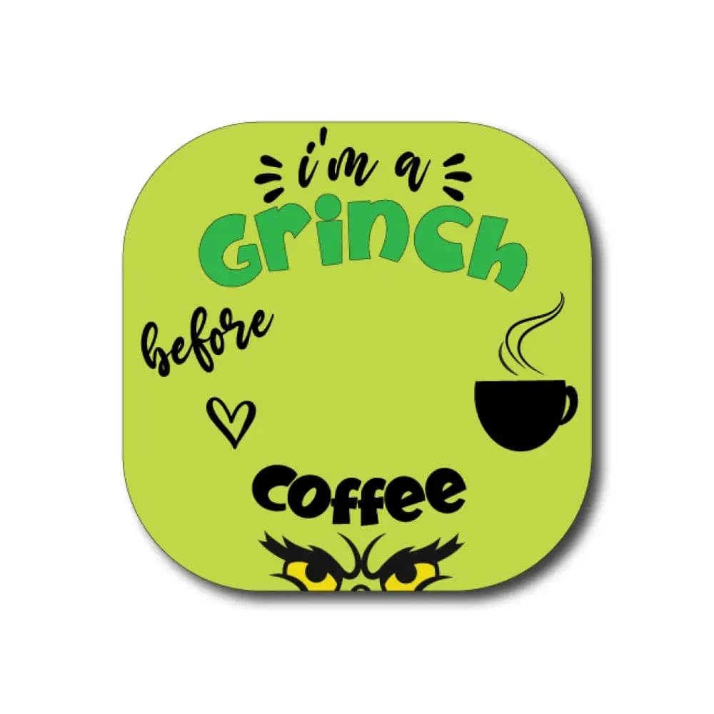 Single Patch / G7 Cover-up I'm a Grinch Before Coffee - Dexcom G7 and Stelo Cover-up