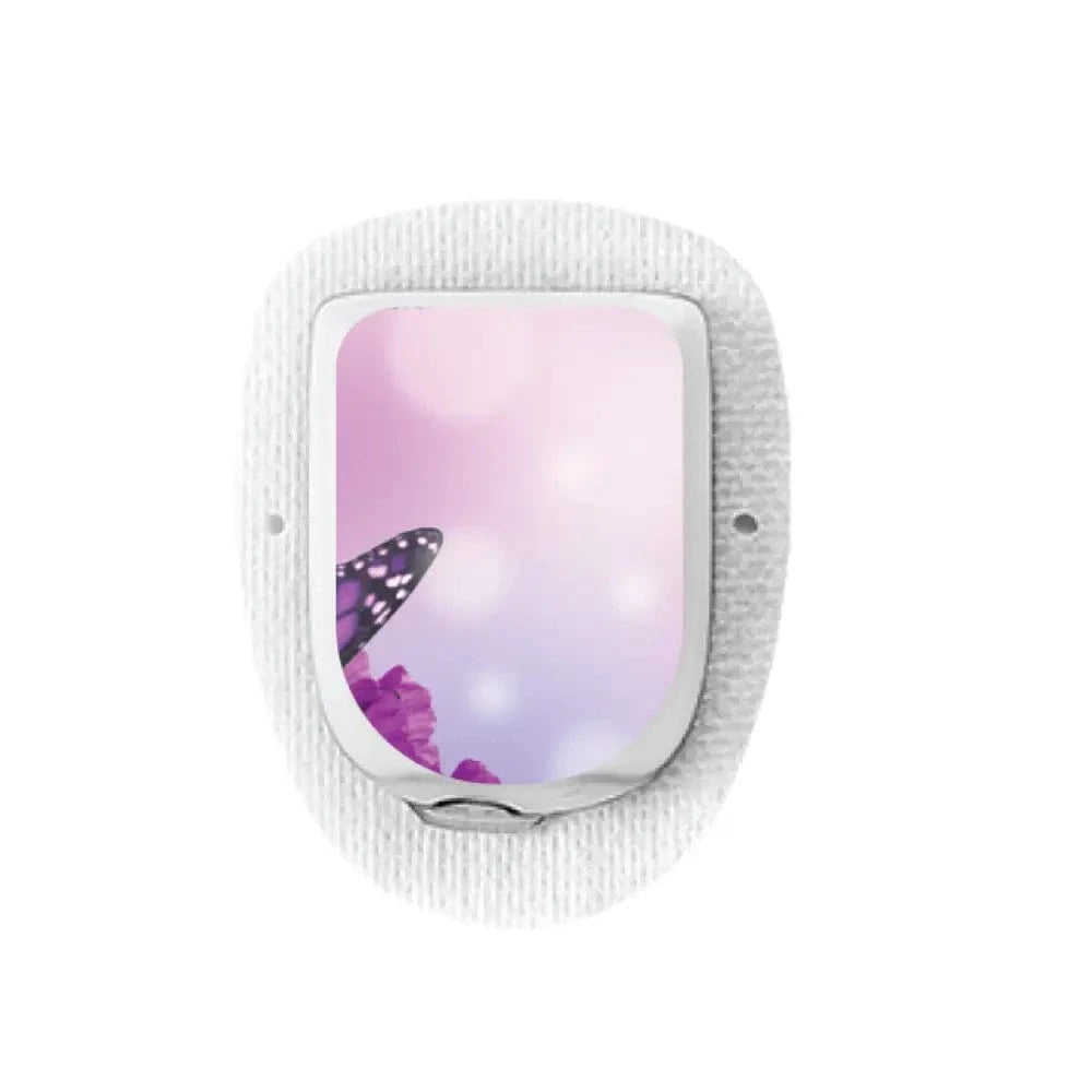 Single Topper / Omnipod Topper Lavender Butterfly - Omnipod Topper