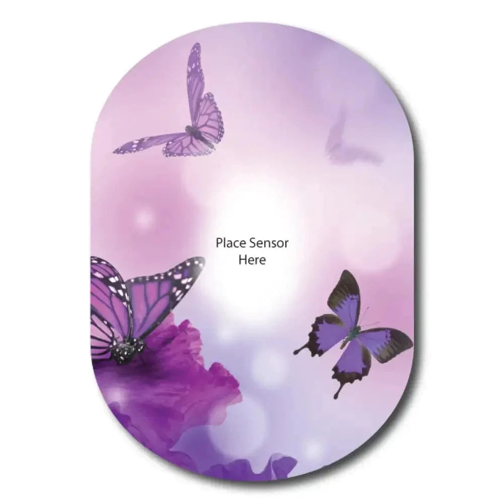 Single Patch / G6 Lavender Butterfly Underlay Patch for Sensitive Skin - Dexcom G6