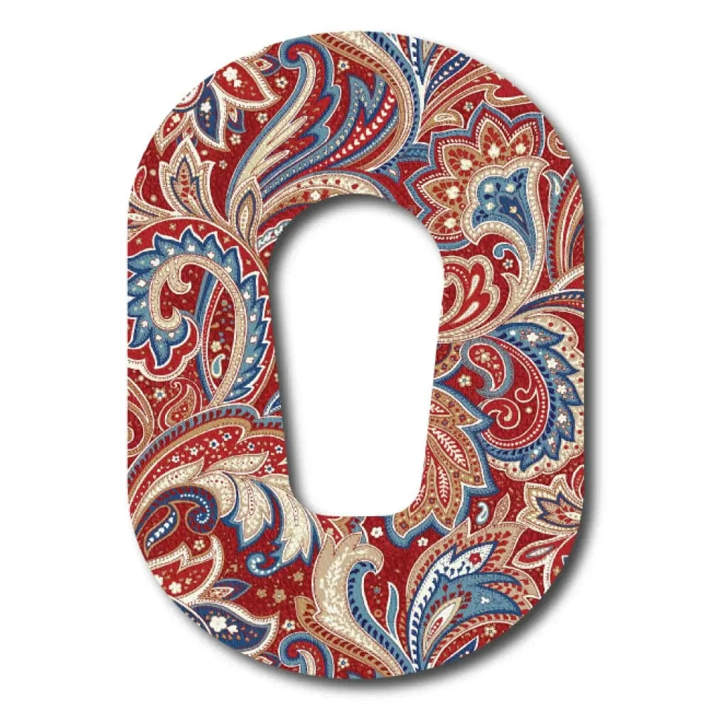 Single Patch / G6 Maroon Paisley - Dexcom G6