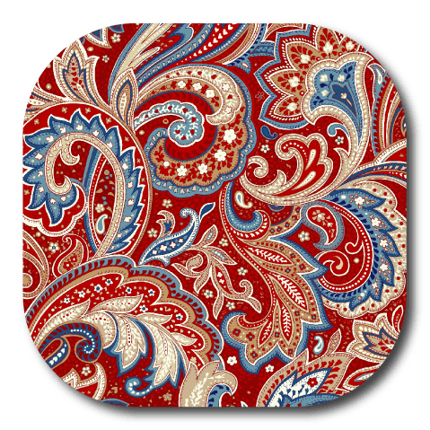 Single Patch / G7 Cover-up Maroon Paisley - Dexcom G7 and Stelo Cover-up