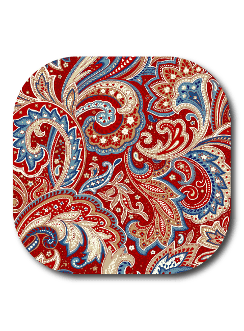 Single Patch / G7 Cover-up Maroon Paisley - Dexcom G7 and Stelo Cover-up