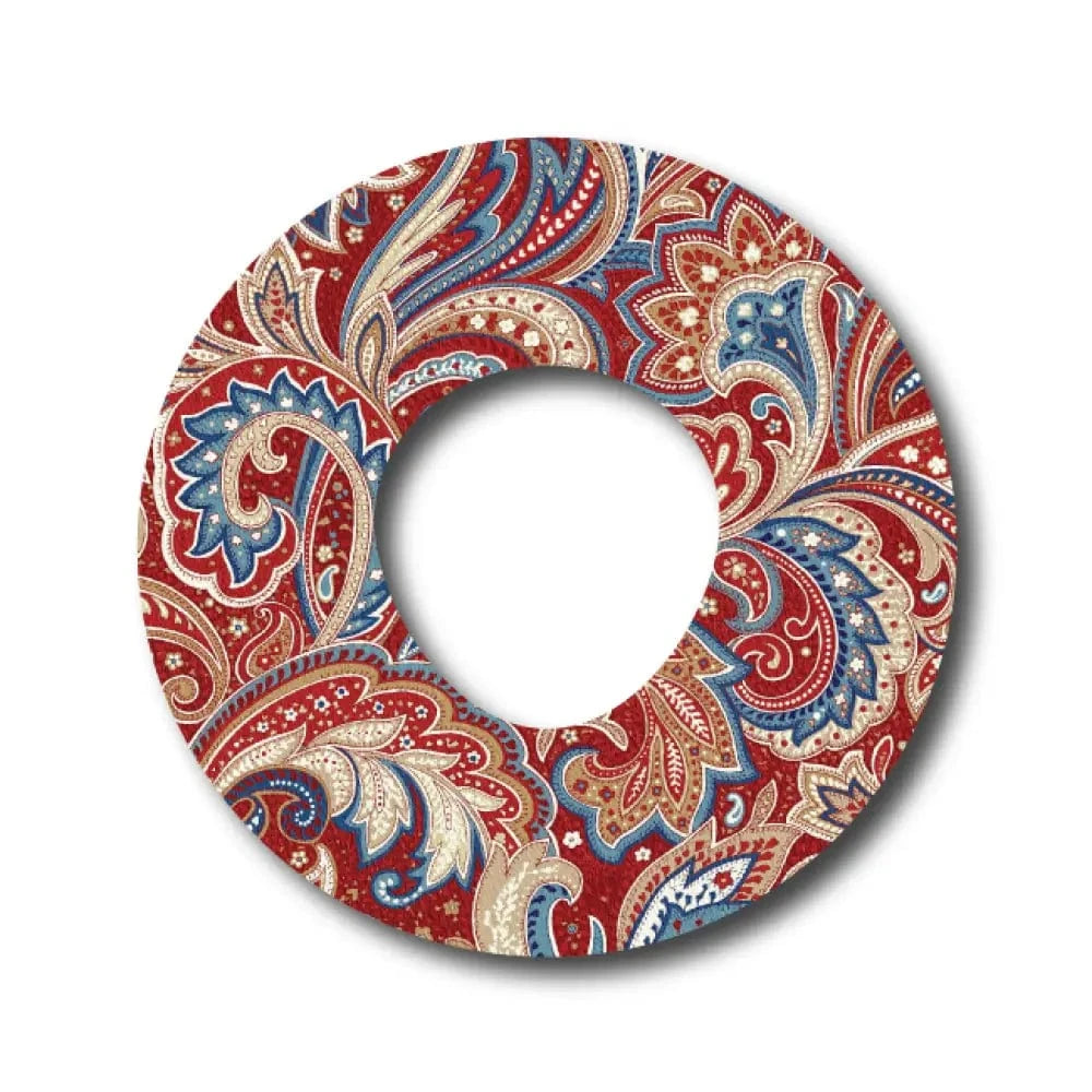 Single Patch / Infusion Set Maroon Paisley - Infusion Set