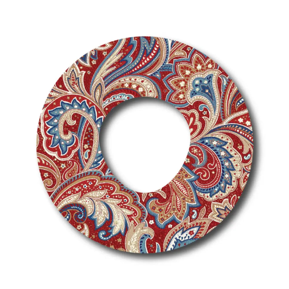 Maroon Paisley - Infusion Set Single Patch