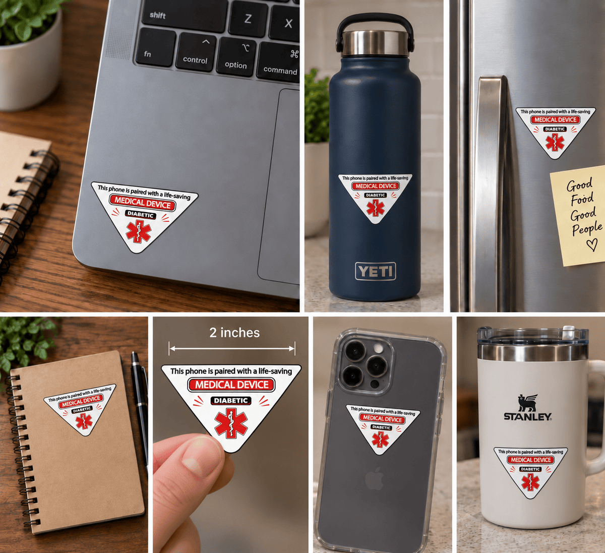Vinyl Sticker / Not intended for direct skin contact Medical Device - Corner Vinyl Stikers