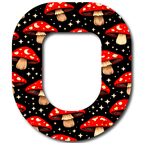 Single Patch / Omnipod Midnight Mushrooms - Omnipod