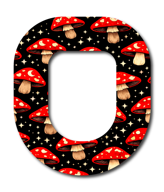 Single Patch / Omnipod Midnight Mushrooms - Omnipod
