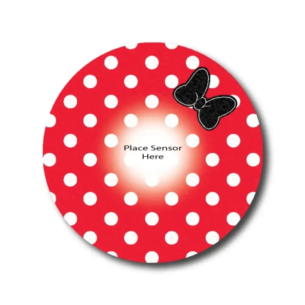 Single Patch / Libre 3 Mini Dots Red Underlay Patch for Sensitive Skin - Libre 3