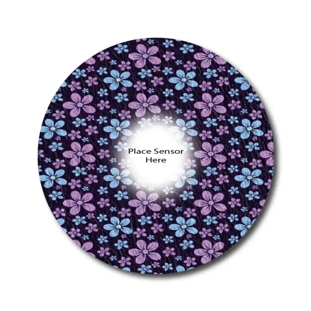 Single Patch / Libre 2 Painted Purple Underlay Patch for Sensitive Skin - Libre 2 and Lingo