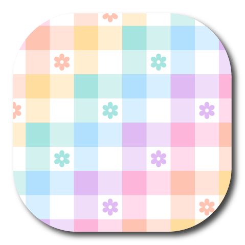 Single Patch / G7 Cover-Up Pastel Plaid - Dexcom G7 and Stelo Cover-up