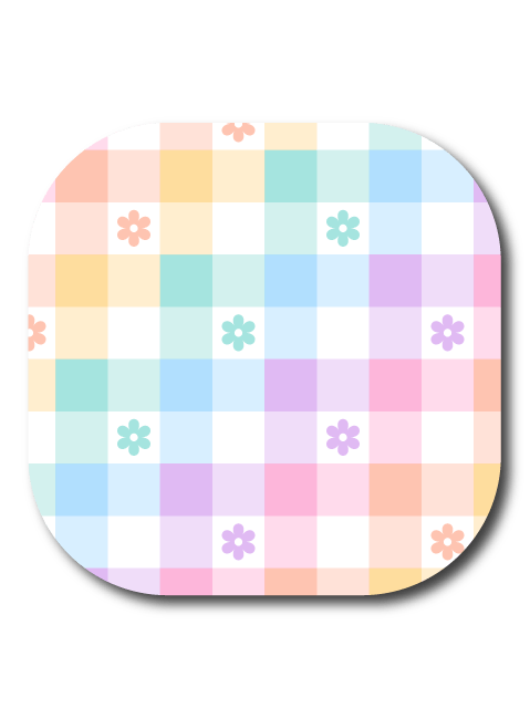 Single Patch / G7 Cover-Up Pastel Plaid - Dexcom G7 and Stelo Cover-up