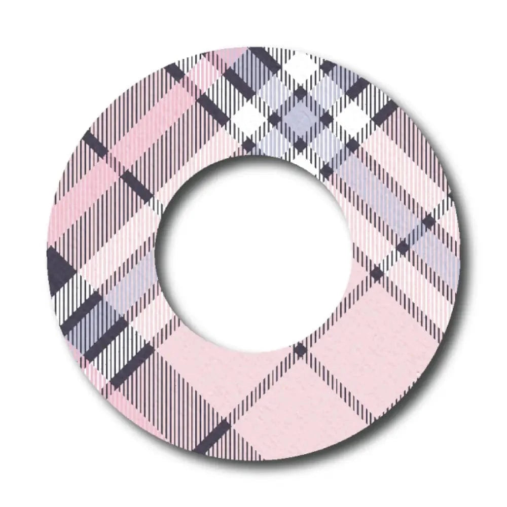 Single Patch / Libre 2 Pink Plaid Pattern - Libre 2 and Lingo