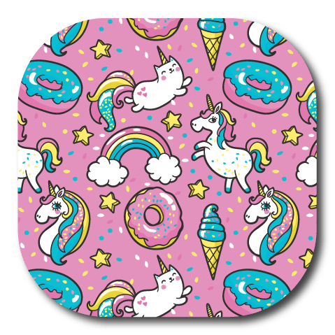 Single Patch / G7 Cover-up Pink Unicorns - Dexcom G7 and Stelo Cover-up