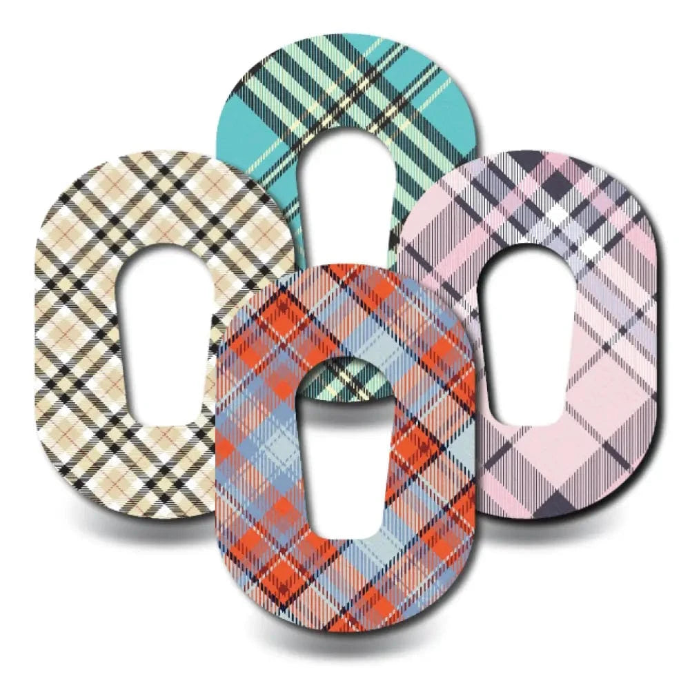 4-Pack (Set of 4 Patches) / G6 Plaid Pattern Variety Pack - Dexcom G6