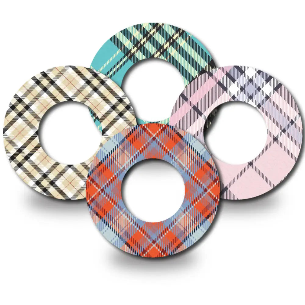 Plaid Pattern Variety Pack - Libre 2 4-Pack (Set of 4 Patches)