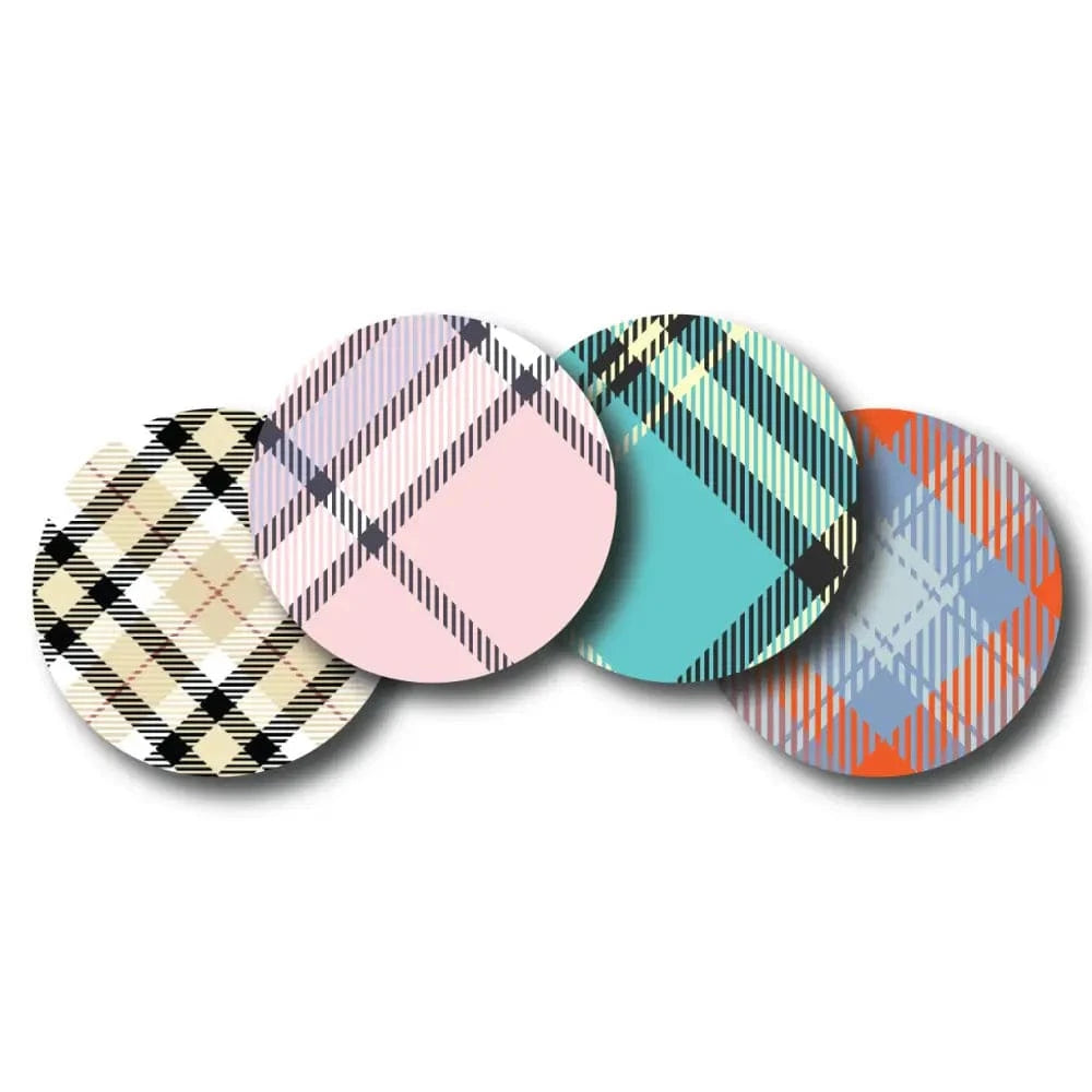 4-Pack (Set of 4 Patches) / Libre 2 Topper Plaid Pattern - Variety Pack - Libre 2 Topper